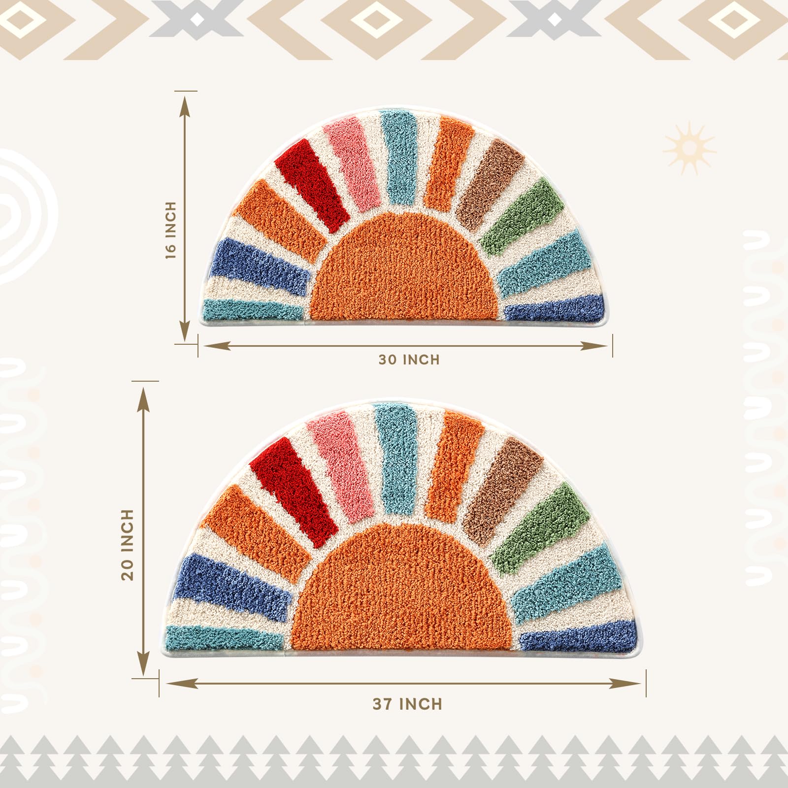 Moutina machine-washable rug for easy cleaning