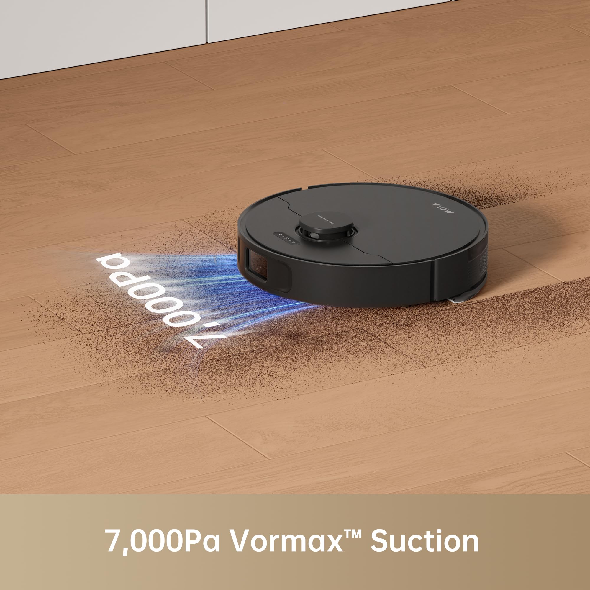 Mova S10 captures pet hair on carpets with strong cleaning power.