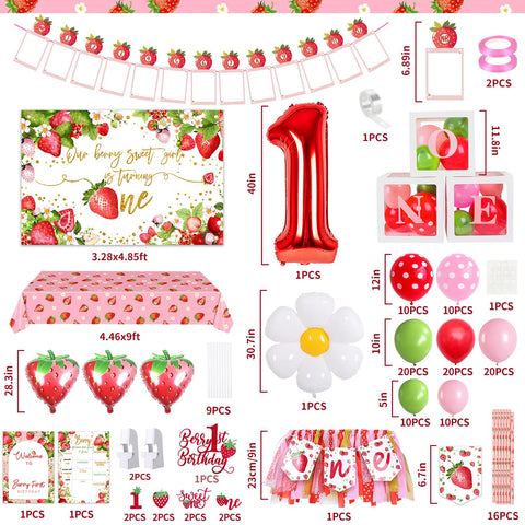 MOVINPE strawberry tablecloth provides spill-proof cover and vivid party color