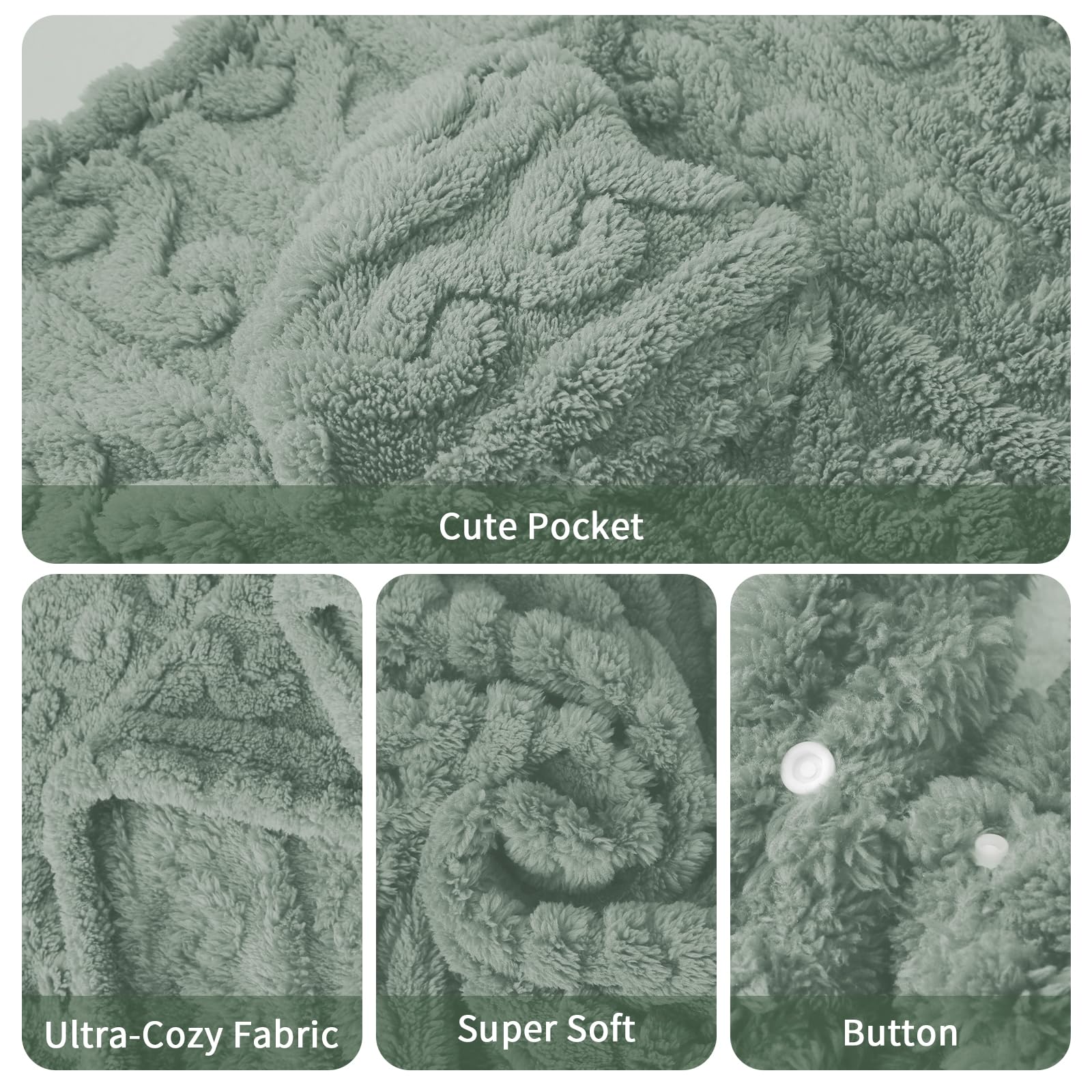 Mowkim wearable-blanket-sage with pockets, ideal for hands-free warmth.