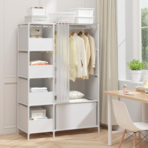 MOYIPIN unique curtain design makes clothes display and access easy.