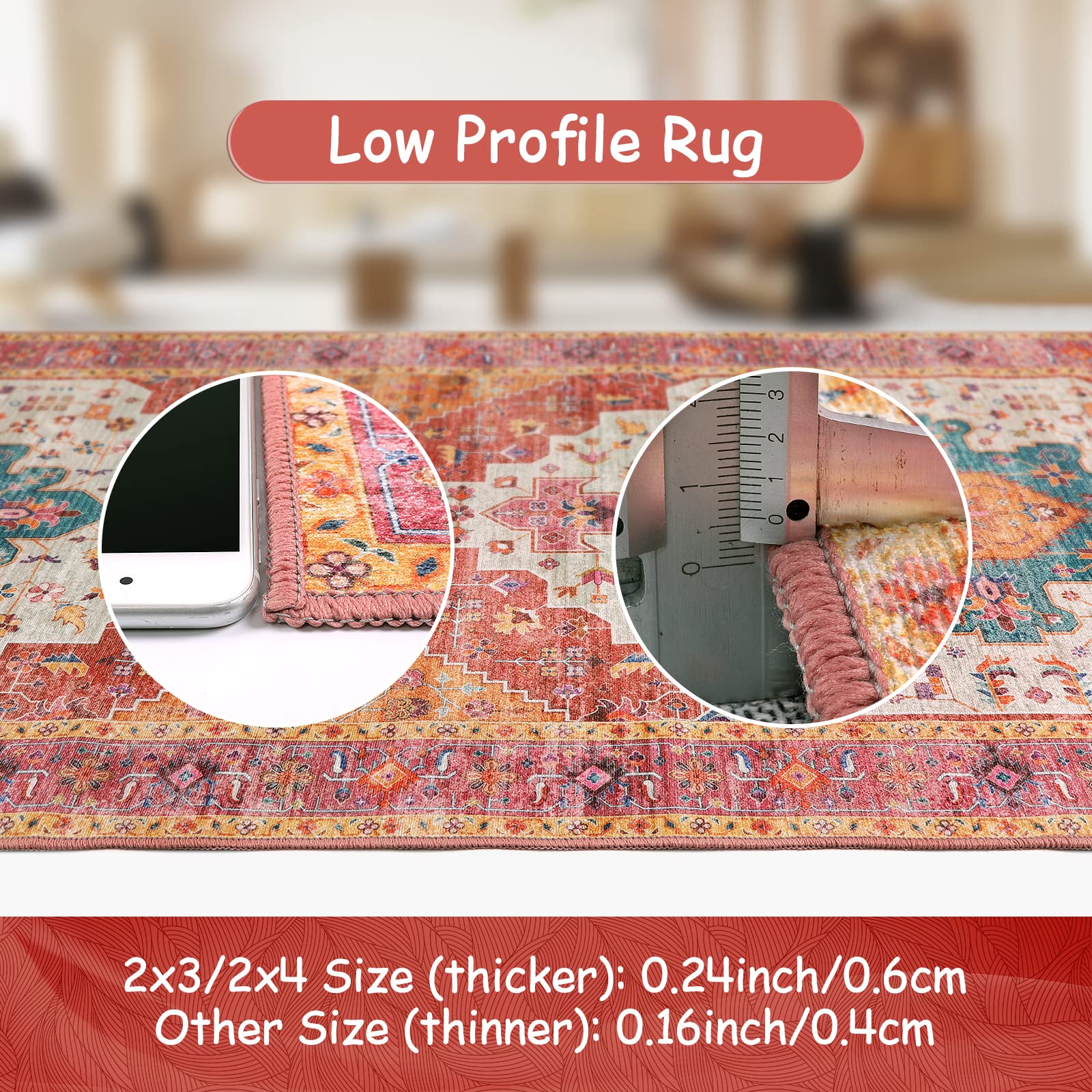 Moynesa non-slip backing keeps the rug in place during playtime