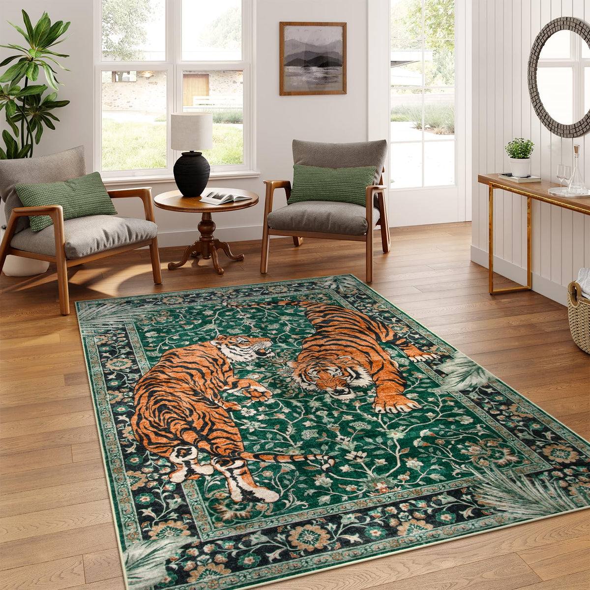 Moynesa Tiger 5x7 rug with soft-touch surface for cozy feet