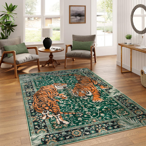 Moynesa Tiger 5x7 rug with soft-touch surface for cozy feet