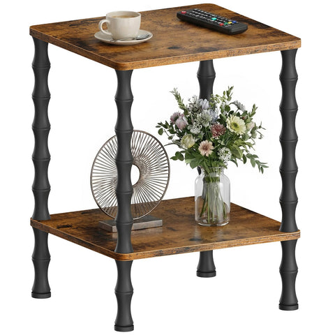 Mozume Vintage Small End Table shows a compact design suitable for small spaces.