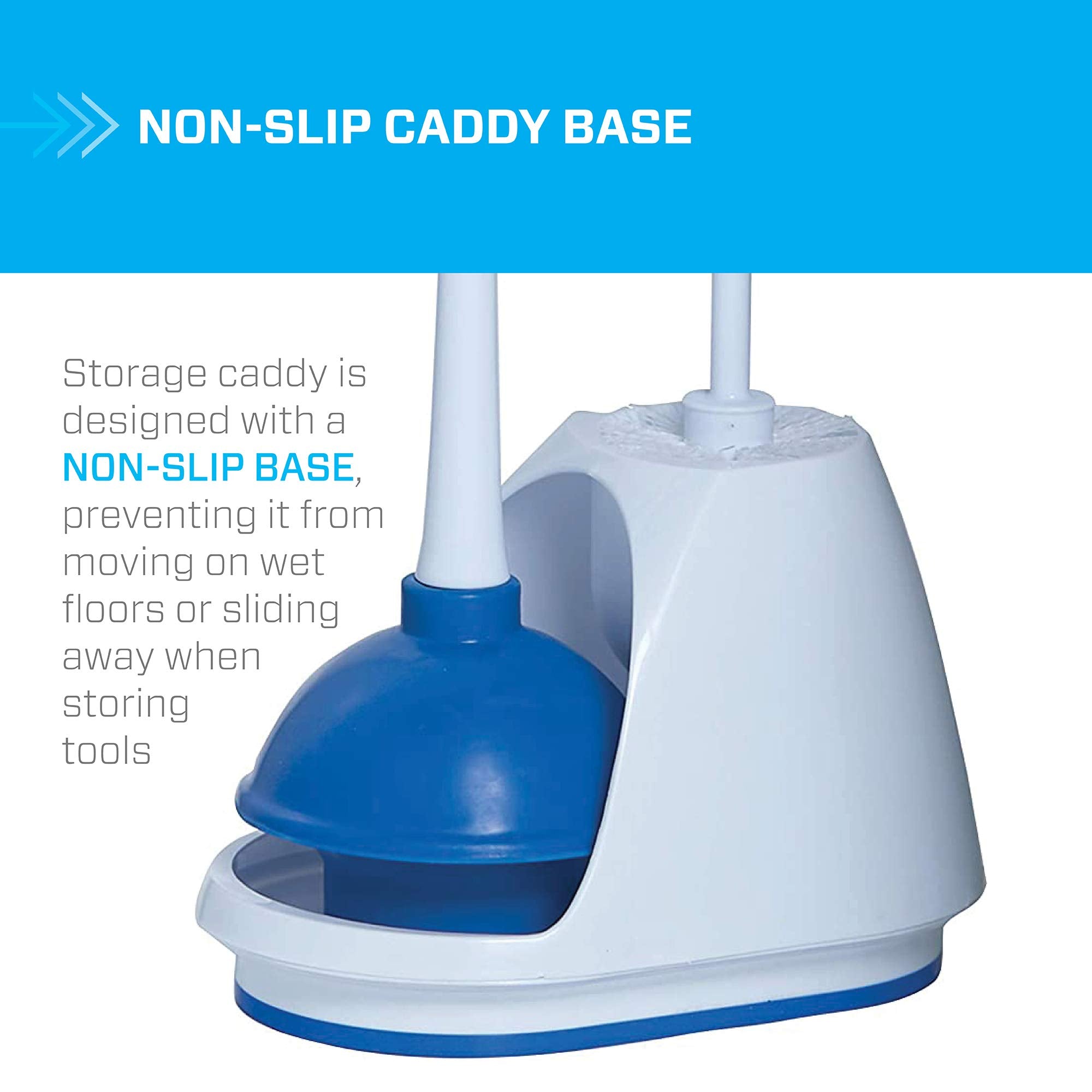 Mr. Clean cleaning set supports compact bathroom organization.
