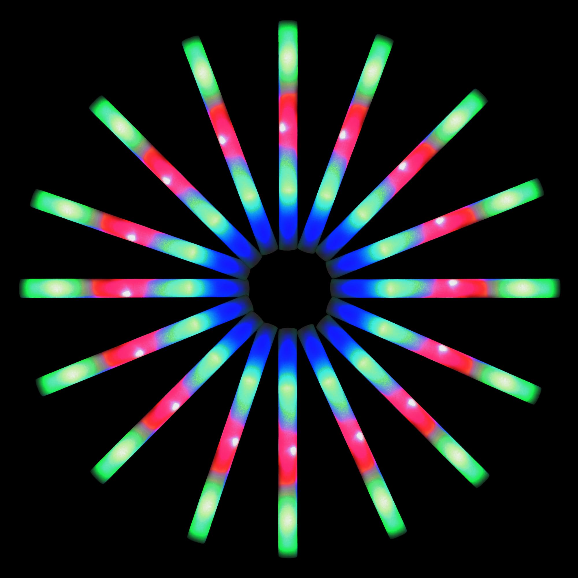 MR PARTY KING 100 LED foam sticks glow in hand for vibrant party moments.