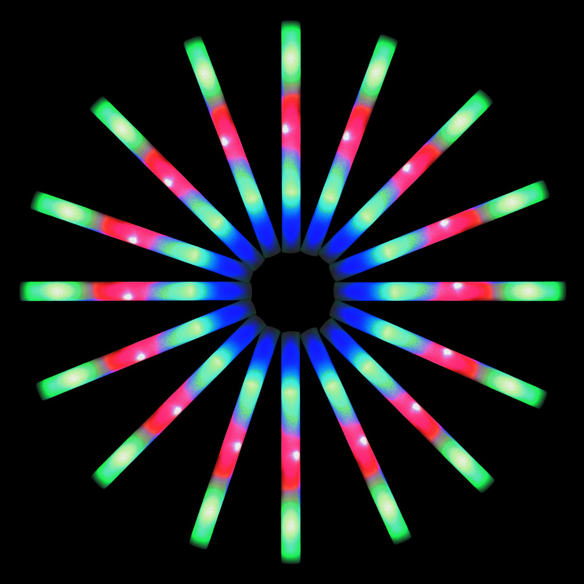 MR PARTY KING 100 LED foam sticks glow in hand for vibrant party moments.