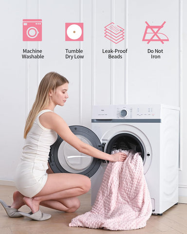 Mr. Sandman machine-washable blanket simplifies care and longevity.