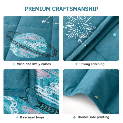 Stitched edge and durable seams on Mr. Sandman weighted blanket.