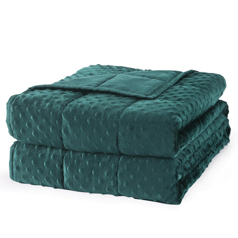 Mr. Sandman weighted blanket on bed delivers calm support for better sleep