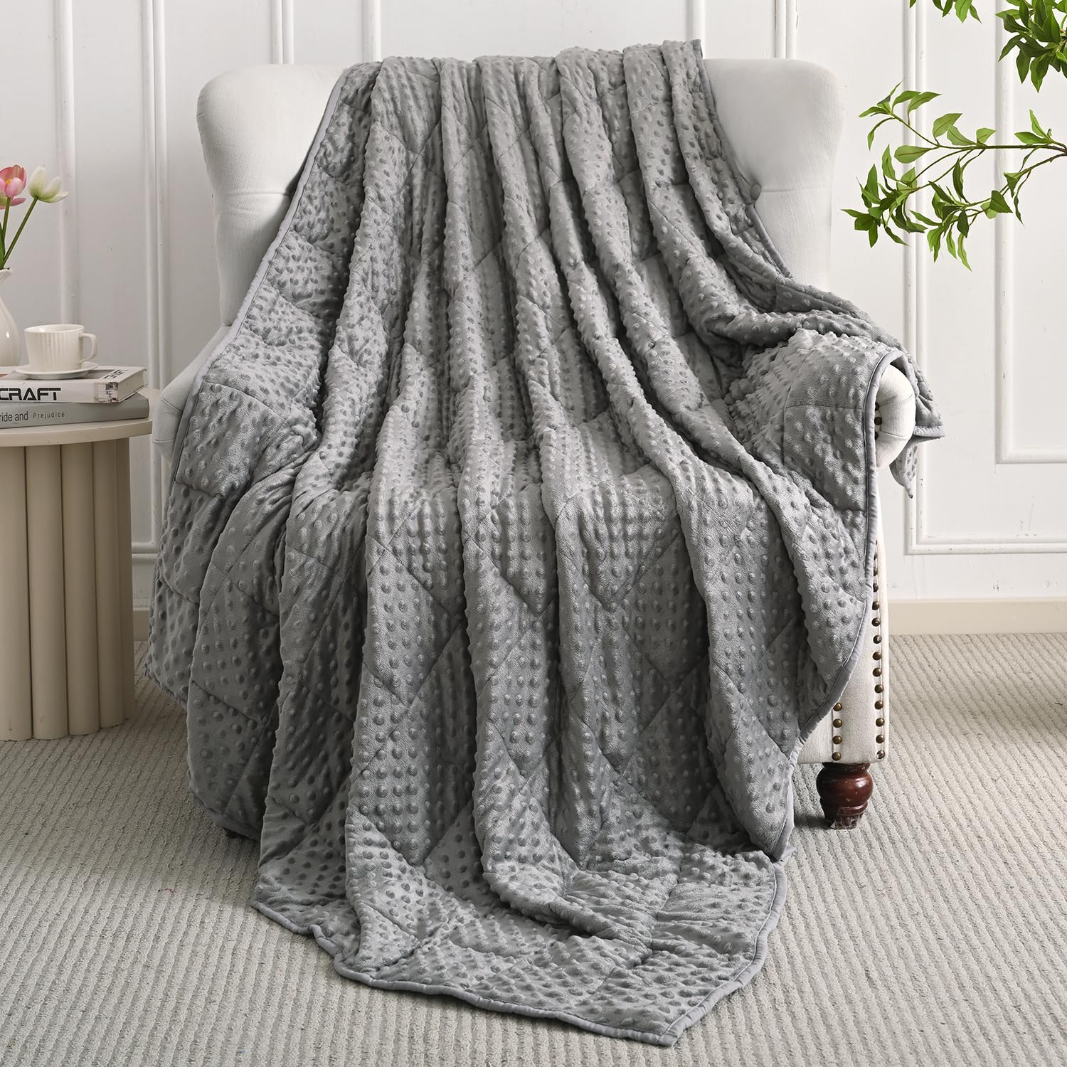 This blanket adds cozy ambience to your bedroom or living space.