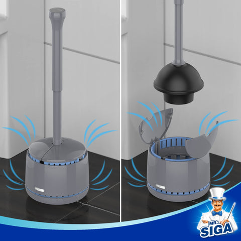 MR.SIGA gray plunger ready for daily toilet cleaning tasks