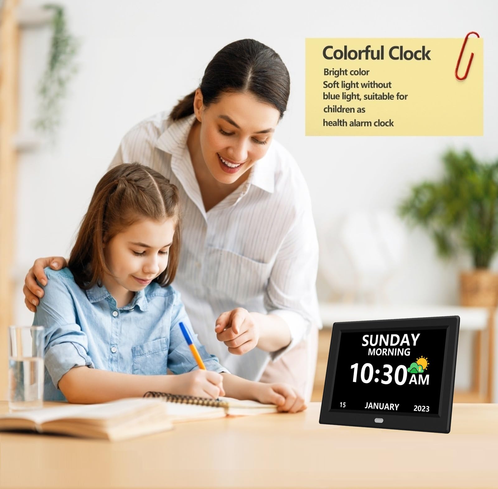 MRCHYDZ clock showing day, date, and time clearly for daily routines.