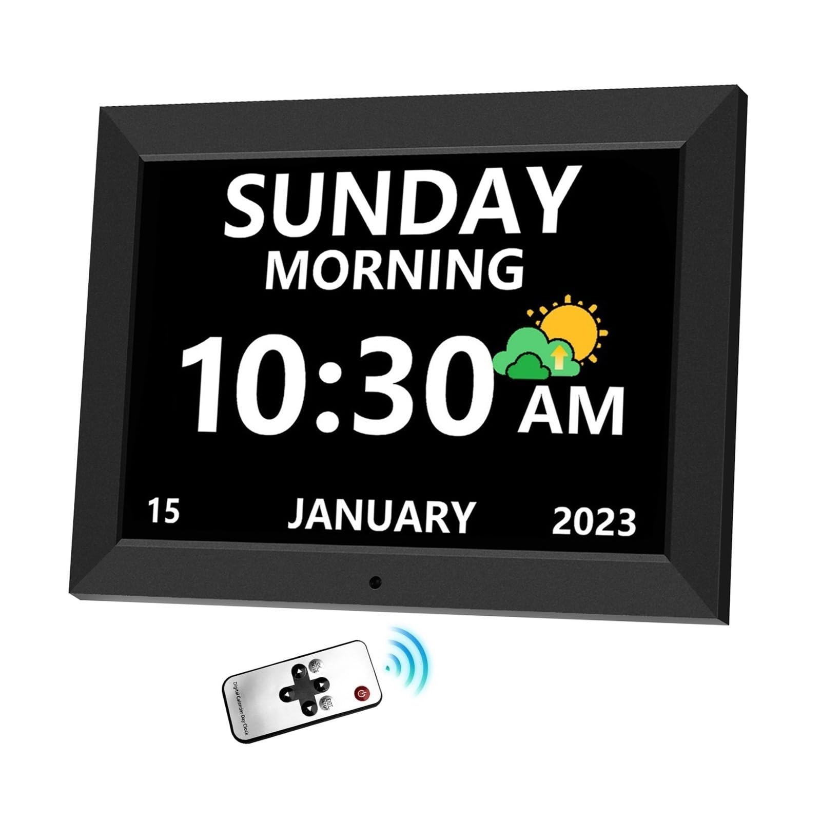 MRCHYDZ 10-Inch clock with large display for seniors, easy-to-read time and date.