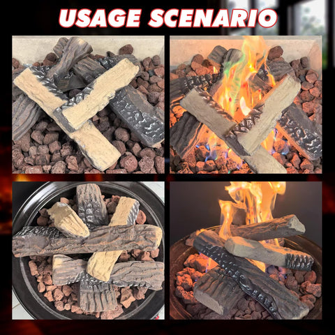 MrGas Log heat-dissipation glow adds warmth during gatherings.