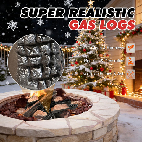 MrGas Log lightweight design burns cleanly with minimal dust and safety for families.