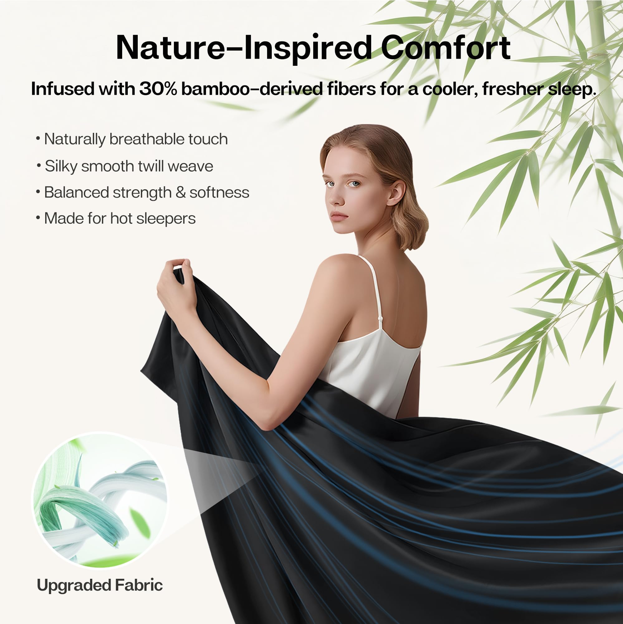 MR&HM Queen Sheet Set bamboo-polyblend delivers soft, durable comfort.