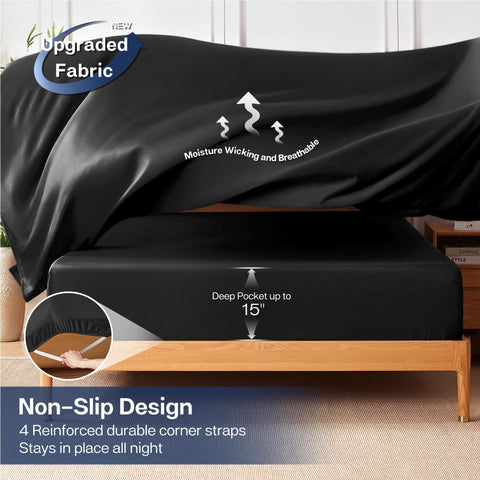 MR&HM Queen Sheet Set buttery-soft comfort against the skin.