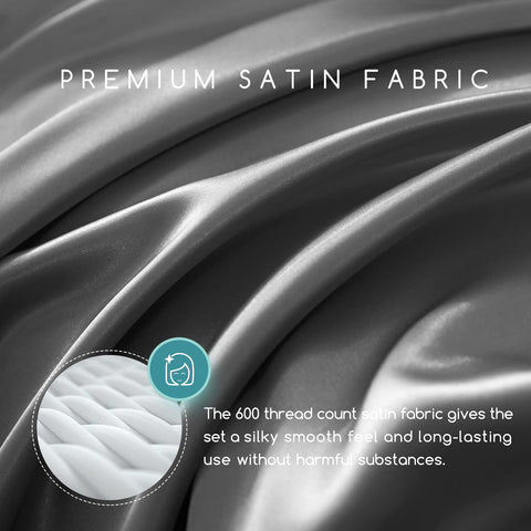 MR&HM satin queen fitted sheet with 15 inch pocket stays secure