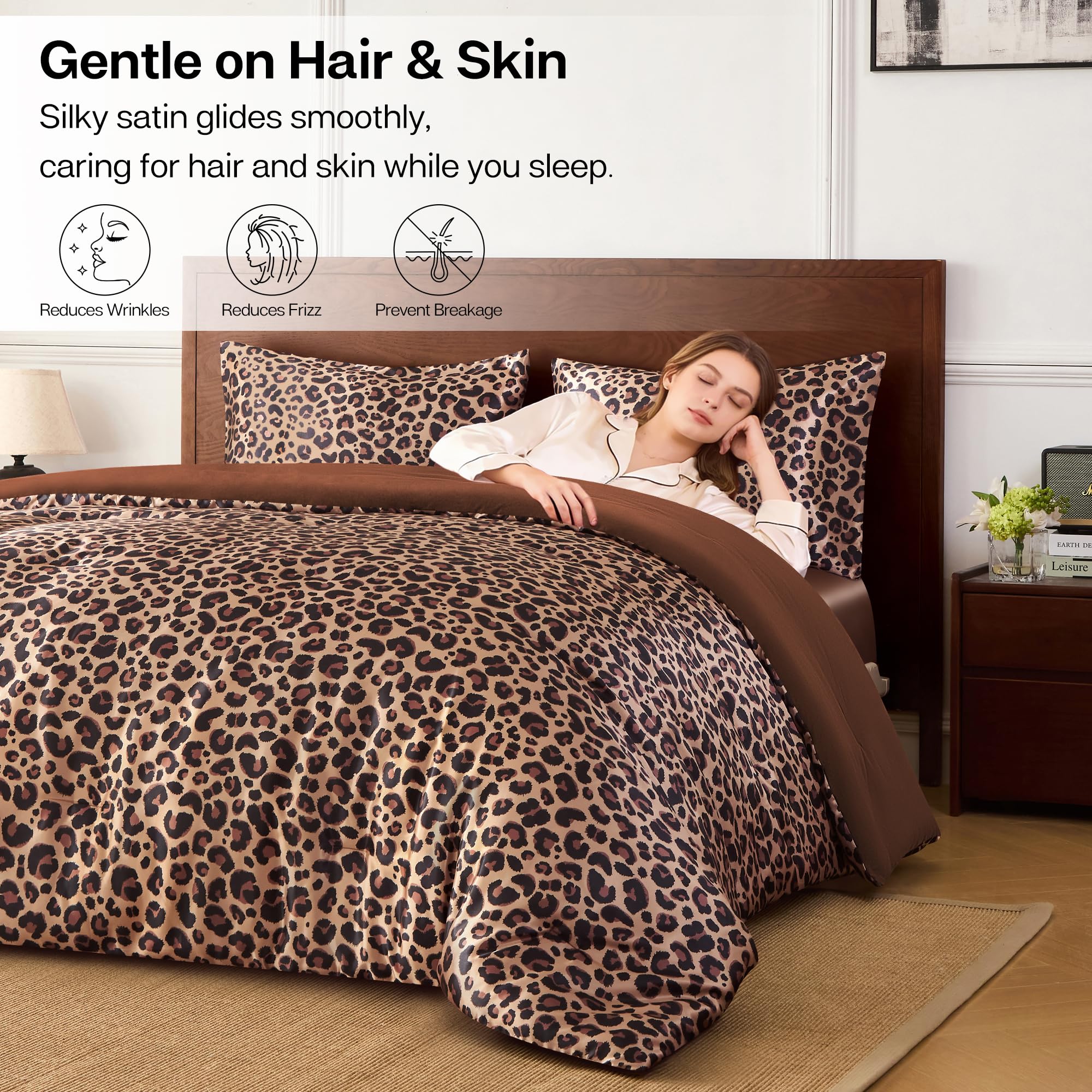MR&HM satin pillowcase showing silky texture with hair-friendly benefits.