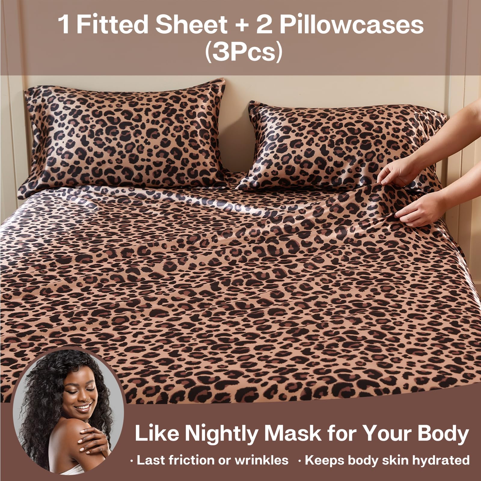 MR&HM satin pillowcase for queen size 20x30 inches, smooth on hair and skin