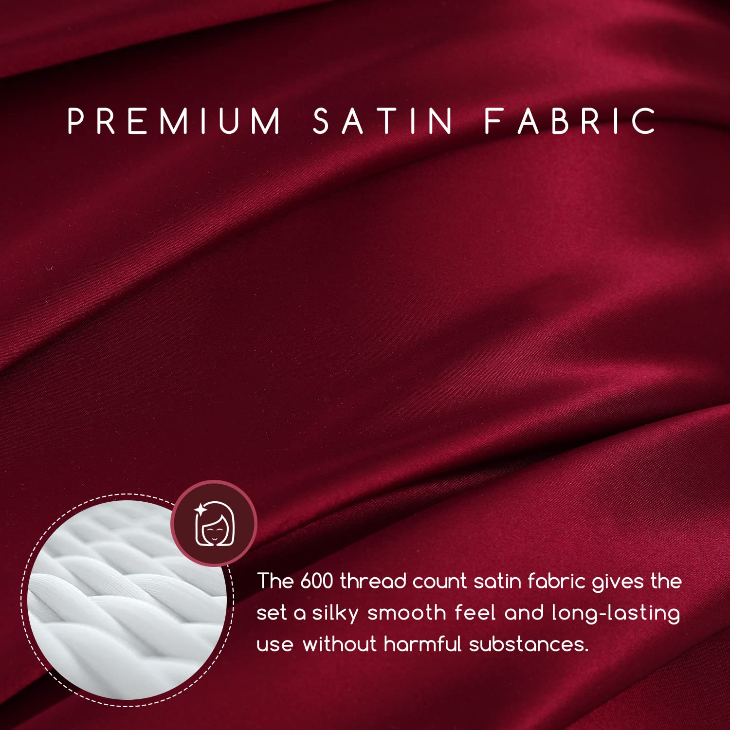 MR&HM satin queen fitted sheet with 15-inch deep pocket for secure fit