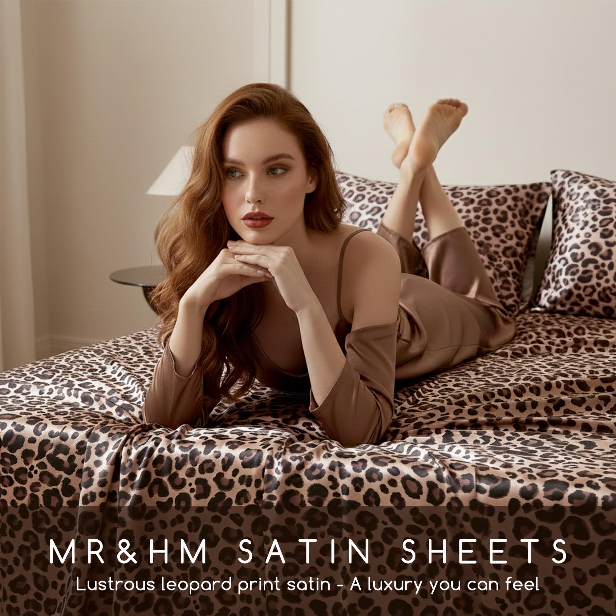 Luxurious 600-thread-count satin adds a silky texture with breathable comfort