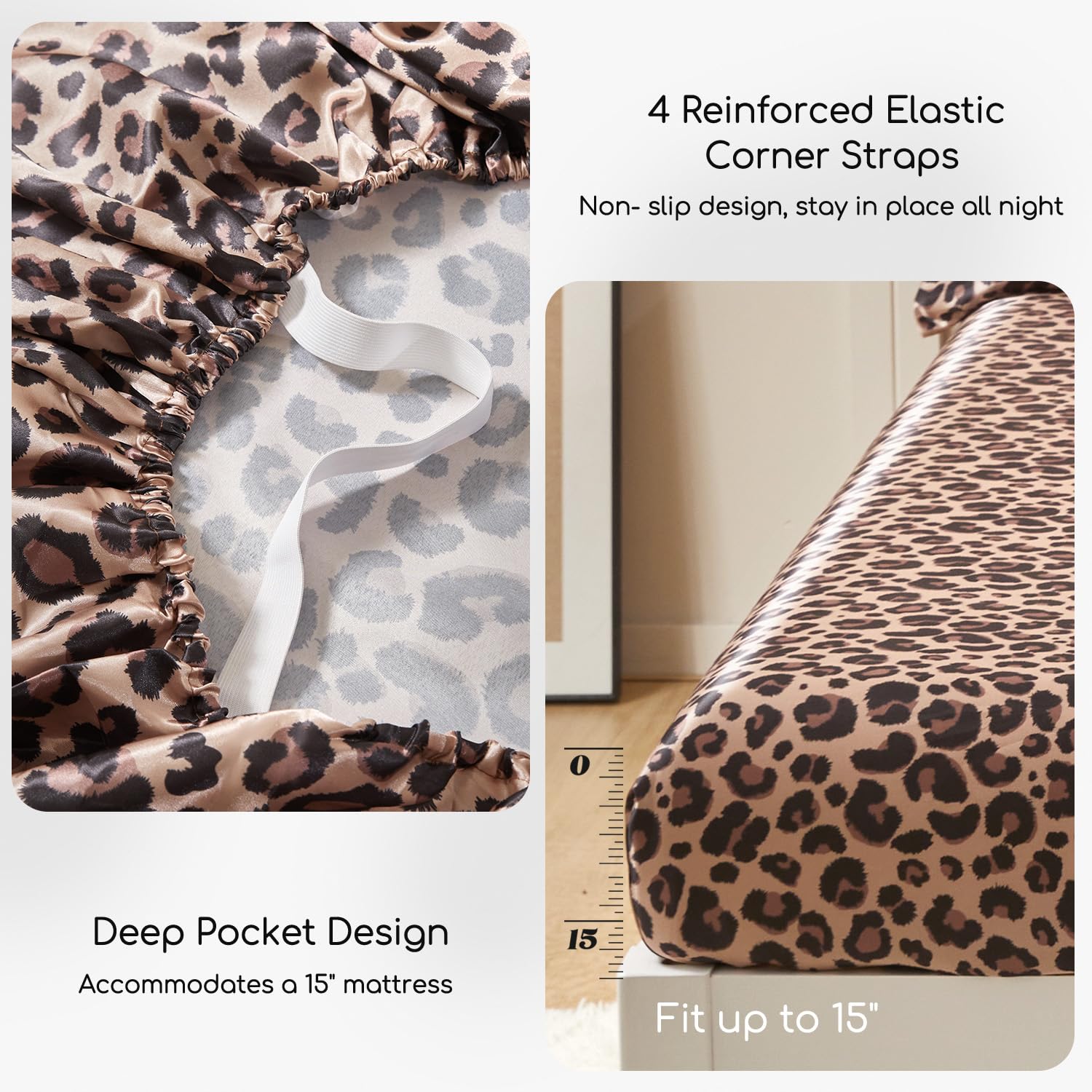 MR&HM elastic corner straps keep sheets in place for uninterrupted sleep