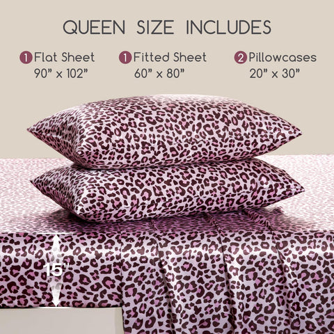 MR&HM satin queen fitted sheet with 15-inch pocket grips the mattress securely