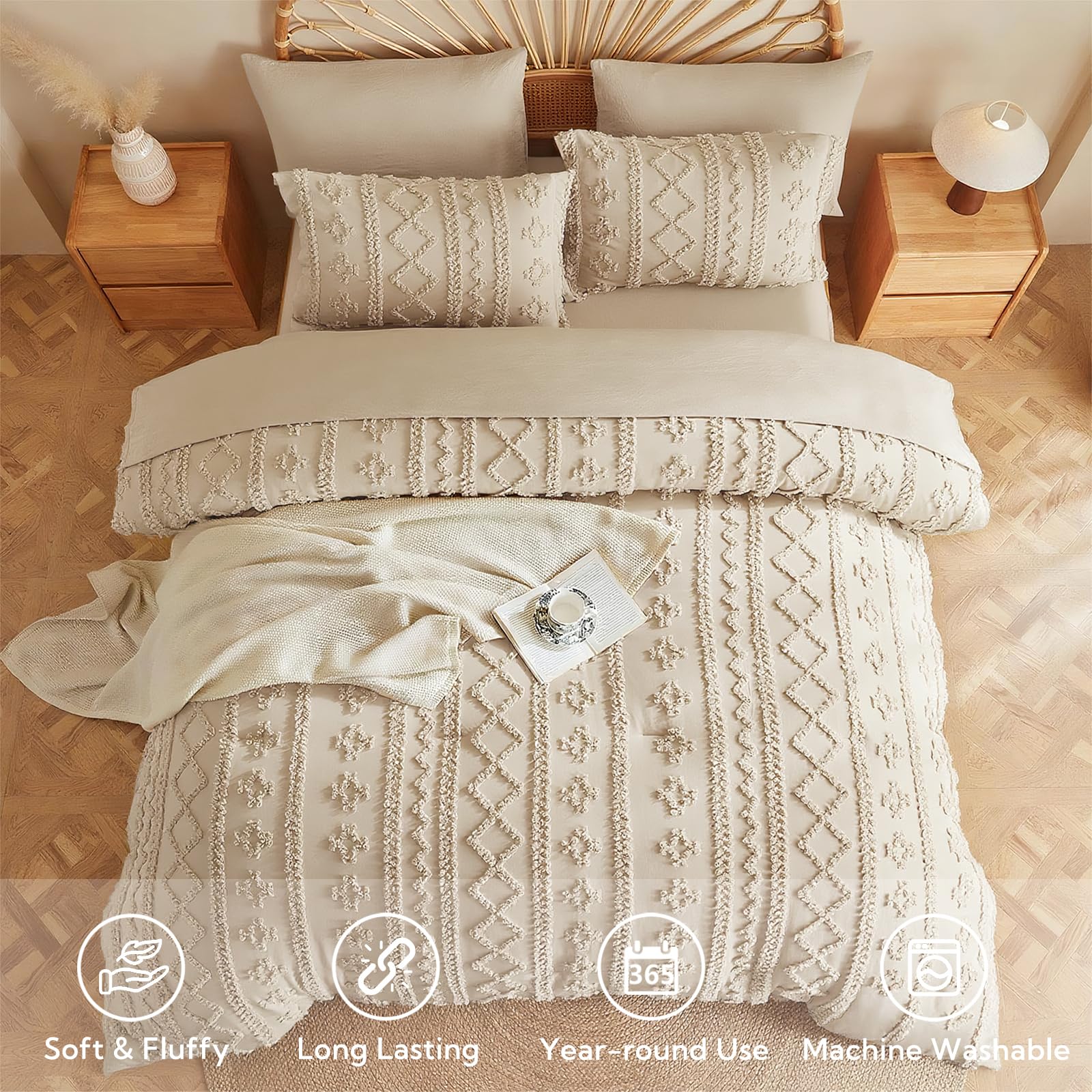 MR&HM cloud-soft microfiber fabric for ultra-smooth, cozy nights.