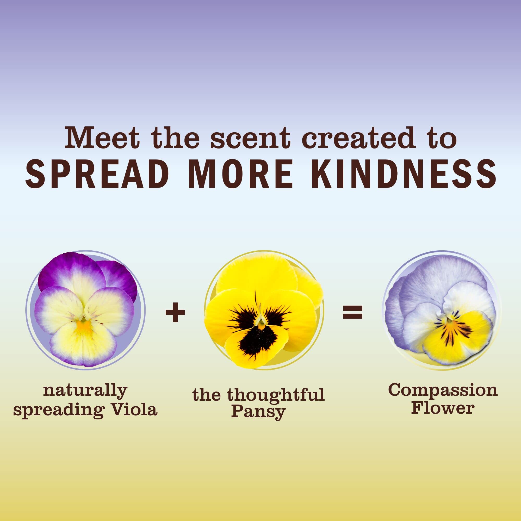 Mrs. Meyer's Compassion Flower candle in a recyclable glass jar, ideal as a gift.
