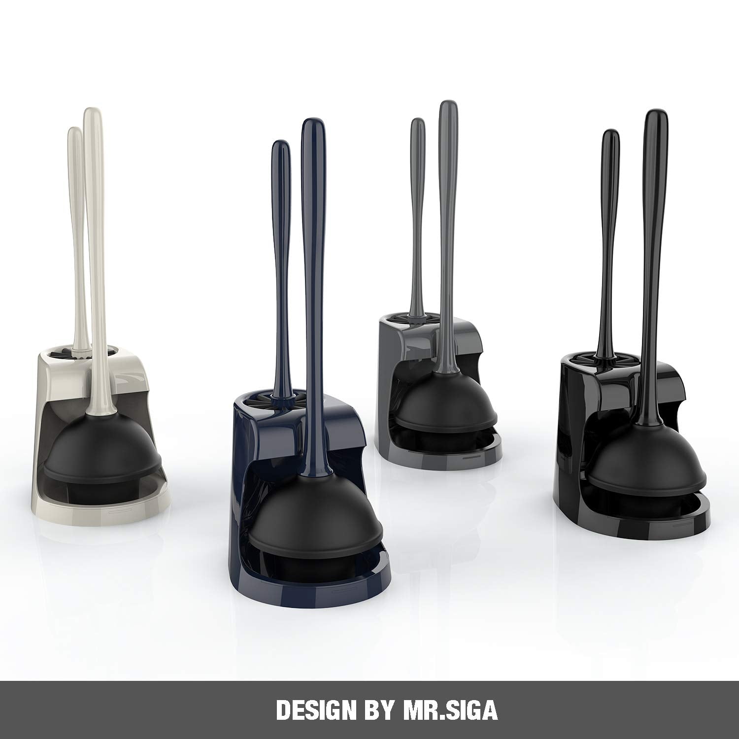 MR.SIGA bowl brush dense bristles clean under the rim