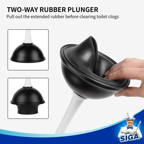 MR.SIGA commercial-grade rubber suction cup powers strong clog clearance