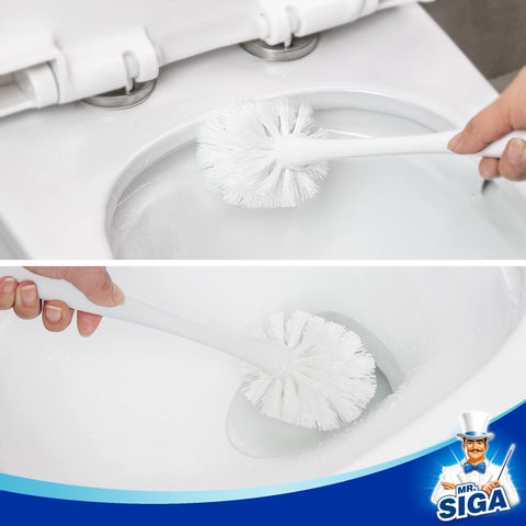 MR.SIGA white and black design blends with any bathroom decor
