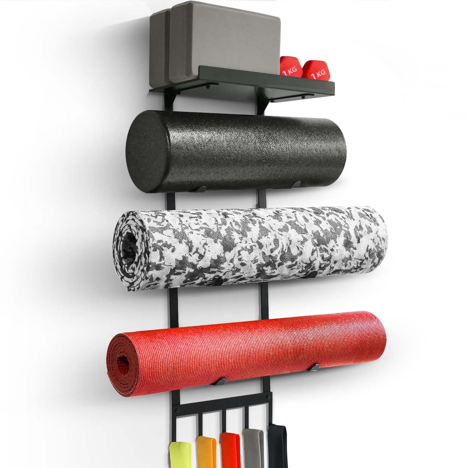 MRZZATA yoga mat holder wall mount keeps mats neatly organized and accessible