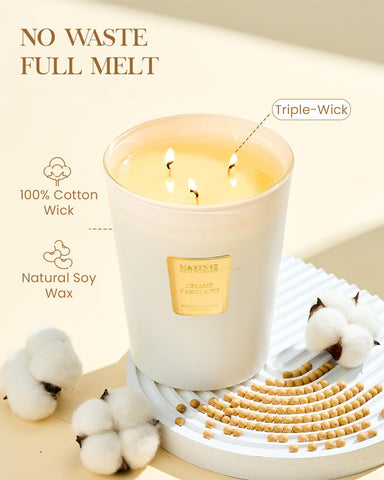 M SENSE Candle gold sticker accent adds luxurious touch to decor