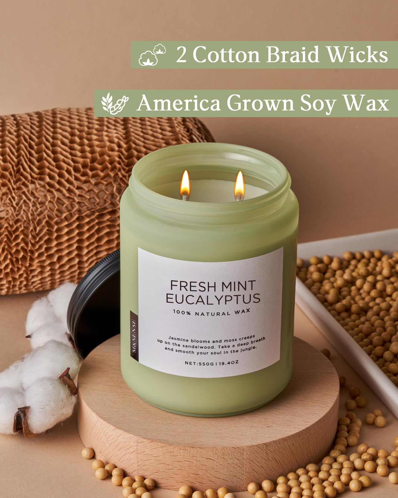 M&SENSE dual-wick design; even scent distribution across spaces