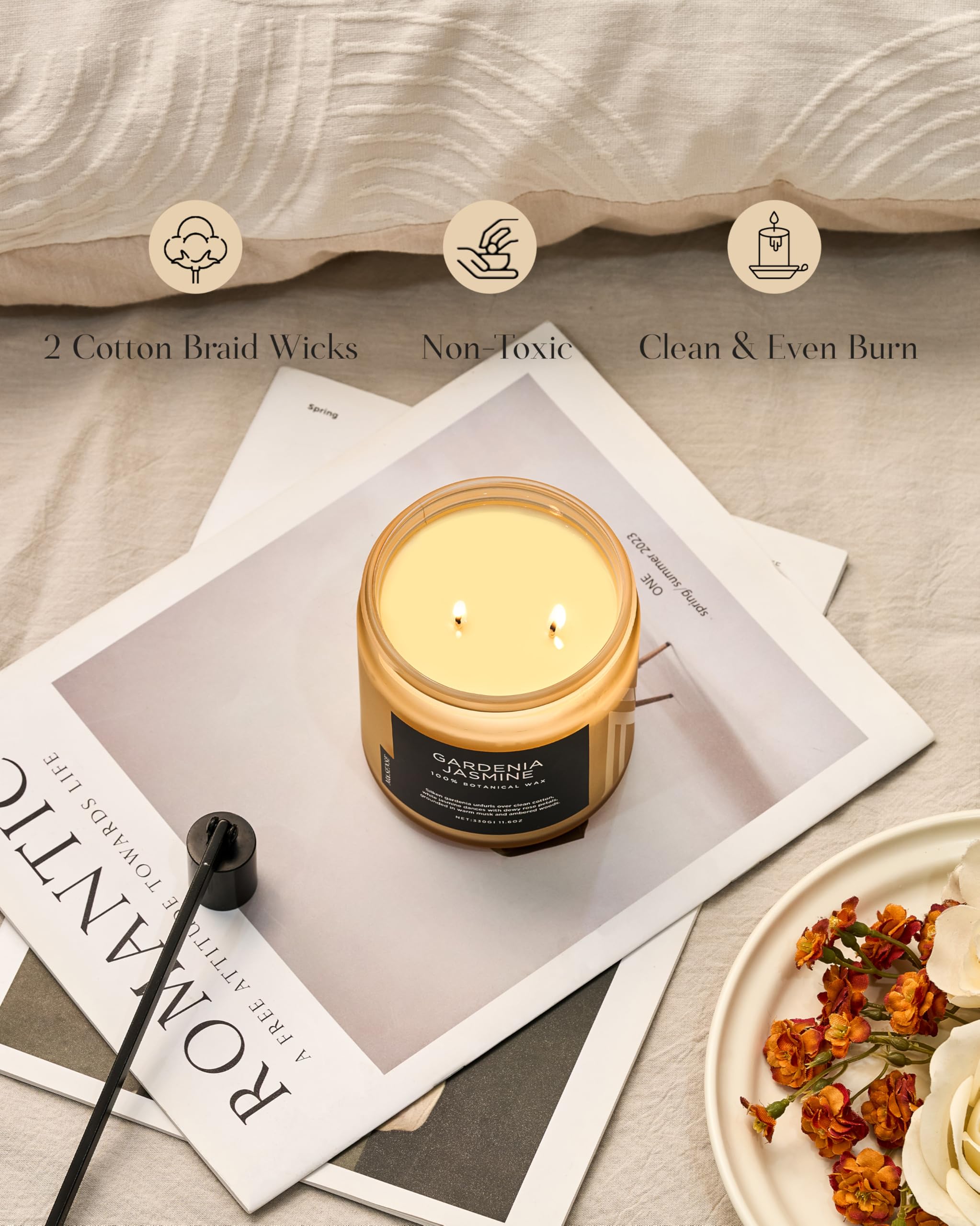 M&SENSE Gardenia Jasmine essential oils blend elevates mood with natural fragrance.