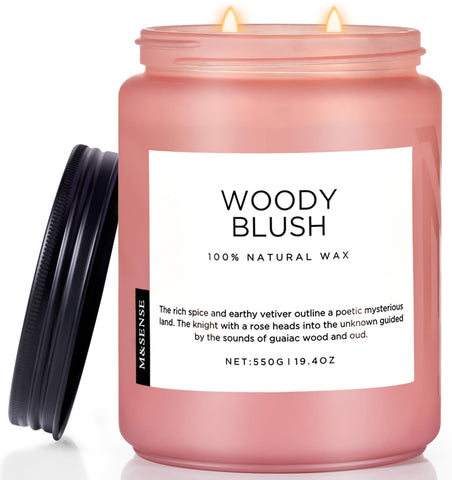 M&SENSE Gardenia Jasmine Candle jar label highlights premium design and sustainability for gifting.
