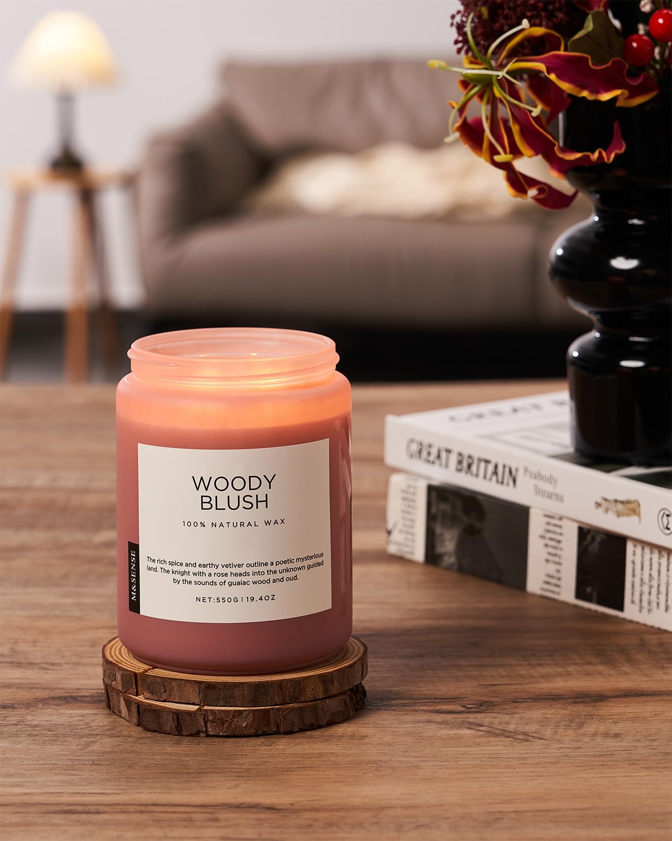 Room scene shows tranquil aroma enhancing bath or workspace environments.