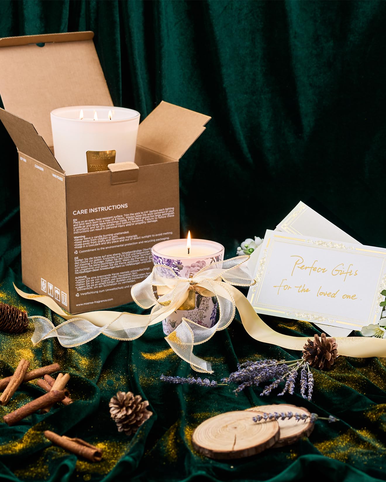 M&SENSE Jasmine candle uses natural wax blend for slow, even burn.
