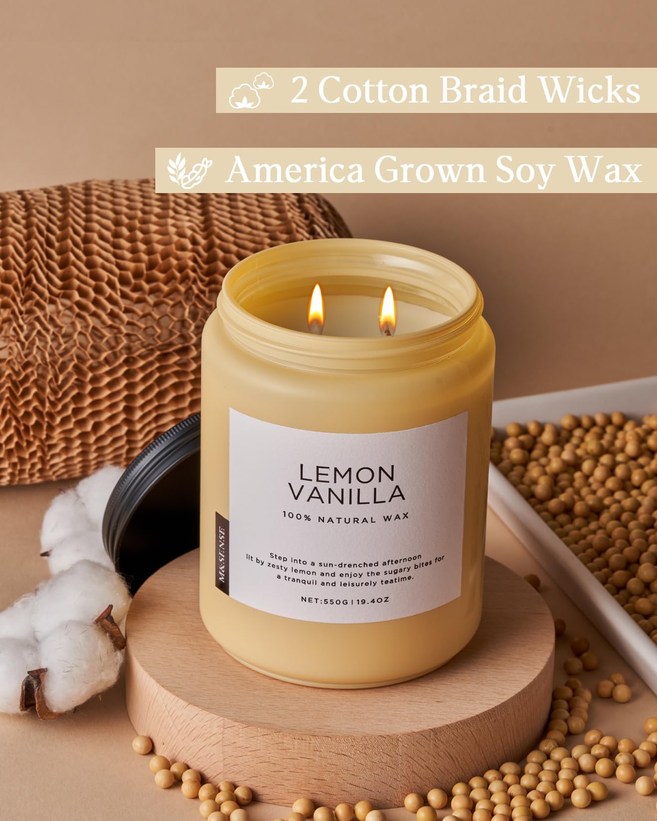 M&SENSE lead-free wicks for an even, steadier burn