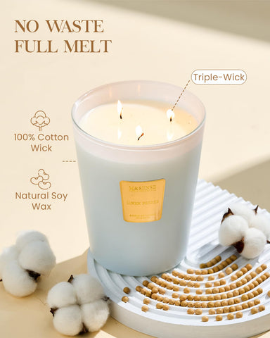 M&SENSE natural soy wax blend 35oz supports slower burn and balanced fragrance release.
