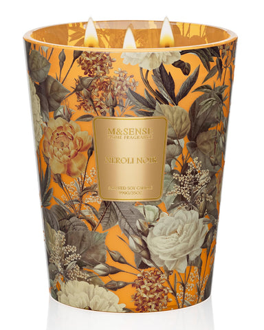 M&SENSE Neroli Noir large jar close-up for elegant spaces and ambience