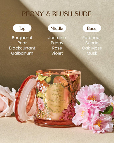 M&SENSE Peony Blush large-jar crystal glass design adds elegant decor