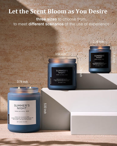MSENSE candle suitable for rooms up to 25 square meters with balanced aroma.