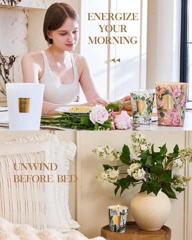 M&SENSE linen-breeze candle offers long-lasting ambiance for gatherings and quiet evenings.