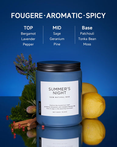 MSENSE soy wax candle with clean burn and soft glow.