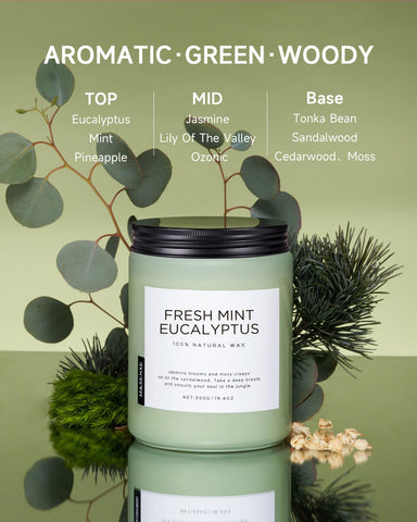 M&SENSE soy wax formula; plant-based clean burn for homes